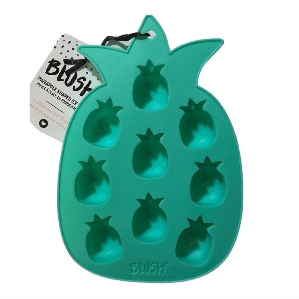 Blush Ice Mold Pineapple Shaped Silicone Tray Green‎ Kitchen Barware Fun Drinks